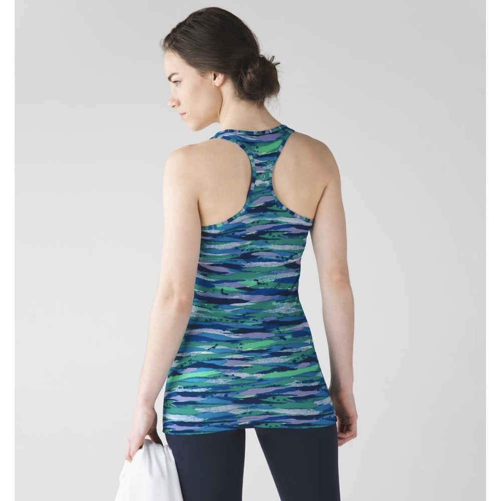 Lululemon Cool Racerback Tank Top Women's Size 8 Seven Wonders Athrisure Workout